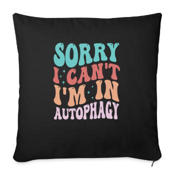 Intermittent fasting Weight loss - Sofa pillowcase 17,3'' x 17,3'' (45 x 45 cm) - black - Front