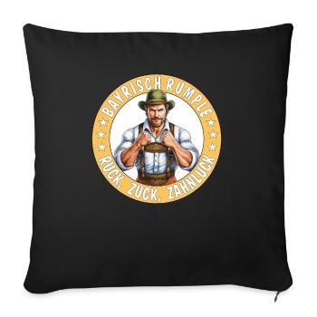 MAN BAVARIAN RUMBLE IN NO TIME AT ALL TOOTH GAP - Sofa pillowcase 17,3'' x 17,3'' (45 x 45 cm) - black - Front