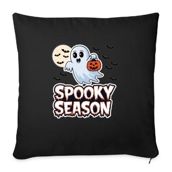 Cute Halloween Ghost Spooky Season Ghost - Sofa pillowcase 17,3'' x 17,3'' (45 x 45 cm) - black - Front