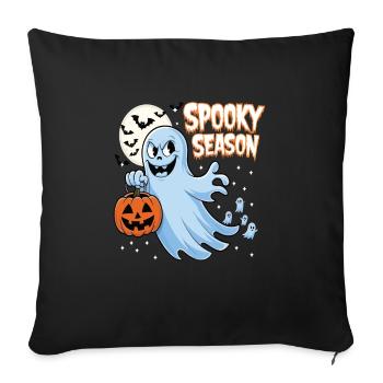Mignon Halloween Fantôme Spooky Saison Fantôme - Housse de coussin décorative 45 x 45 cm - noir - Devant