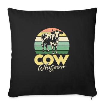 Cow Farmer Funny Farming Cows Animal Farm - Sofa pillowcase 17,3'' x 17,3'' (45 x 45 cm) - black - Front