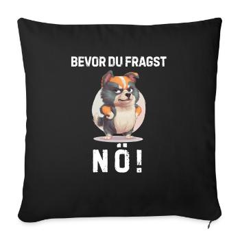 Irony Tshirt Funny Funny Humor Sarcasm Laughter - Sofa pillowcase 17,3'' x 17,3'' (45 x 45 cm) - black - Front