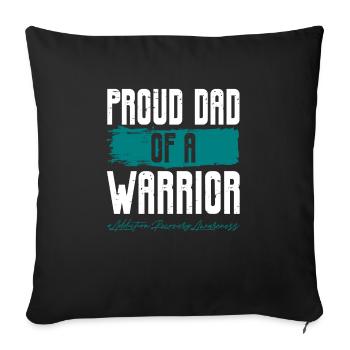Proud Dad Of A Warrior Addiction Recovery Patient - Sofakissenbezug 45 x 45 cm - Schwarz - Vorne