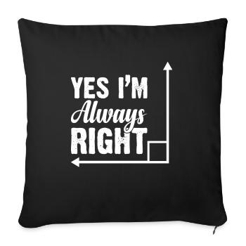 Funny Math Teacher Joke Fun Best Math Quotes - Sofakissenbezug 45 x 45 cm - Schwarz - Vorne