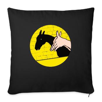 Hand Shadow Puppet Show Puppets - Sofa pillowcase 17,3'' x 17,3'' (45 x 45 cm) - black - Front