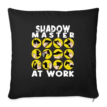 Handschattenpuppenspiel Puppen - Sofakissenbezug 45 x 45 cm - Schwarz - Vorne
