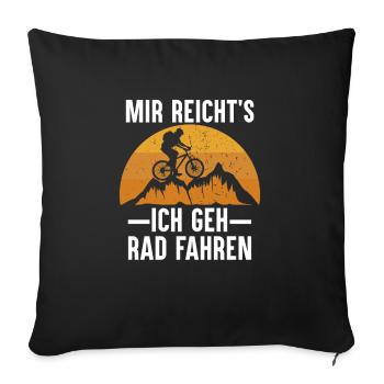 Bicycle Saying Mountain Bike Road Bike Cyclist - Sofa pillowcase 17,3'' x 17,3'' (45 x 45 cm) - black - Front
