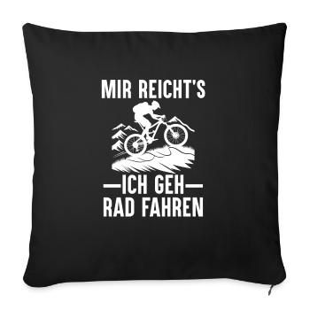 Vélo Dicton VTT Vélo de route Cycliste - Housse de coussin décorative 45 x 45 cm - noir - Devant