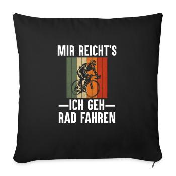 Vélo Dicton VTT Vélo de route Cycliste - Housse de coussin décorative 45 x 45 cm - noir - Devant