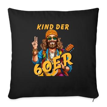 MAN CHILD OF THE 60S - Sofa pillowcase 17,3'' x 17,3'' (45 x 45 cm) - black - Front