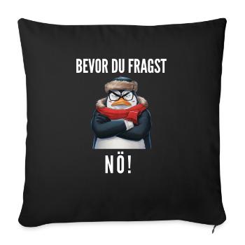Penguin Tshirt Funny Funny Humor Sarcasm Funny - Sofa pillowcase 17,3'' x 17,3'' (45 x 45 cm) - black - Front