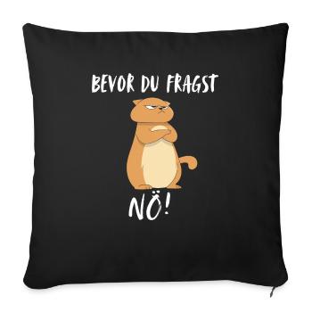 Cat Tshirt Funny Funny Humor Sarcasm Irony - Sofa pillowcase 17,3'' x 17,3'' (45 x 45 cm) - black - Front