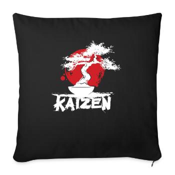 Hiragana Katakana Kaizen-methode Kaizen - Sofakissenbezug 45 x 45 cm - Schwarz - Vorne