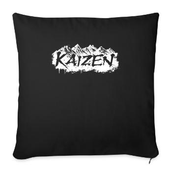 Hiragana Katakana Kaizen-methode Kaizen - Sofakissenbezug 45 x 45 cm - Schwarz - Vorne