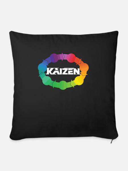 Hiragana Katakana Kaizen-methode Kaizen - Sofakissenbezug 45 x 45 cm - Schwarz