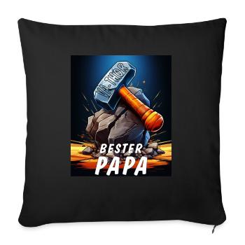 VA-THOR HAMMER BEST DAD - Sofa pillowcase 17,3'' x 17,3'' (45 x 45 cm) - black - Front