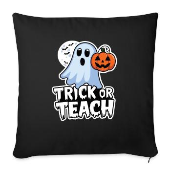 Trick Or Teach Halloween Teachers - Sofa pillowcase 17,3'' x 17,3'' (45 x 45 cm) - black - Front