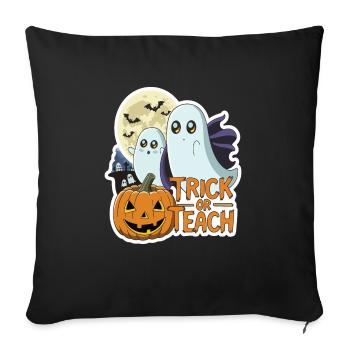 Trick Or Teach Halloween Teachers - Sofa pillowcase 17,3'' x 17,3'' (45 x 45 cm) - black - Front