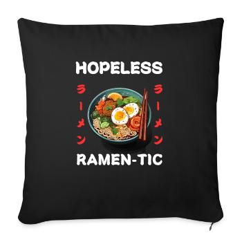 Noodle Ramen Noodles Chibi Asia Noodle Soup Anime - Sofa pillowcase 17,3'' x 17,3'' (45 x 45 cm) - black - Front
