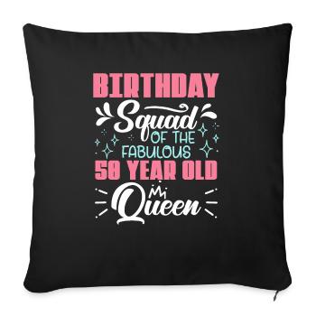 Celebrating 50th Birthday with the Fabulous Queen - Sofakissenbezug 45 x 45 cm - Schwarz - Vorne