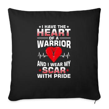 Heart Bypass Heart Attack Heart Surgery - Sofa pillowcase 17,3'' x 17,3'' (45 x 45 cm) - black - Front