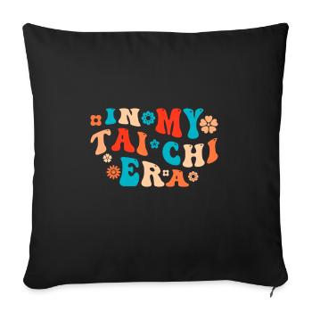 Yin Yang Tai Chi - Housse de coussin décorative 45 x 45 cm - noir - Devant