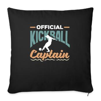 Légende du joueur de kickball - Housse de coussin décorative 45 x 45 cm - noir - Devant