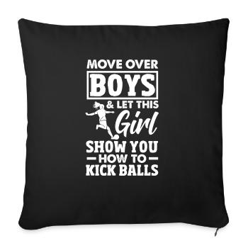 Légende du joueur de kickball - Housse de coussin décorative 45 x 45 cm - noir - Devant