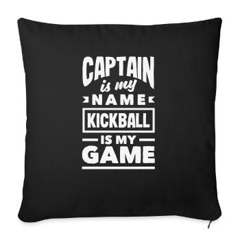 Légende du joueur de kickball - Housse de coussin décorative 45 x 45 cm - noir - Devant