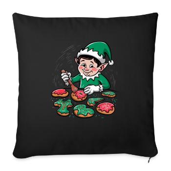 Elf Ugly Christmas Weihnachten Xmas Santa Claus - Sofa pillowcase 17,3'' x 17,3'' (45 x 45 cm) - black - Front