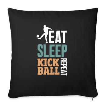 Légende du joueur de kickball - Housse de coussin décorative 45 x 45 cm - noir - Devant