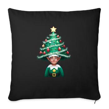 Elf Ugly Christmas Weihnachten Xmas Santa Claus - Sofa pillowcase 17,3'' x 17,3'' (45 x 45 cm) - black - Front