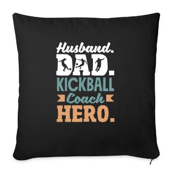 Légende du joueur de kickball - Housse de coussin décorative 45 x 45 cm - noir - Devant