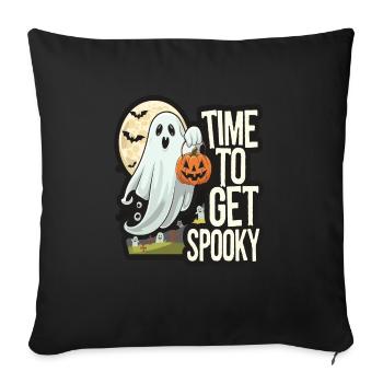 Cute Halloween Ghost Halloween - Sofa pillowcase 17,3'' x 17,3'' (45 x 45 cm) - black - Front