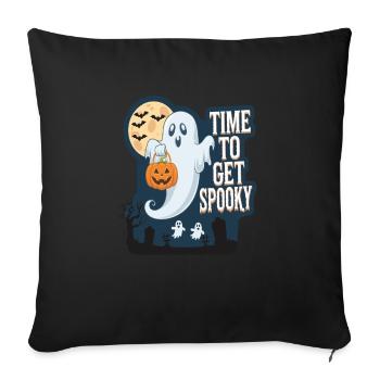 Cute Halloween Ghost Halloween - Sofa pillowcase 17,3'' x 17,3'' (45 x 45 cm) - black - Front