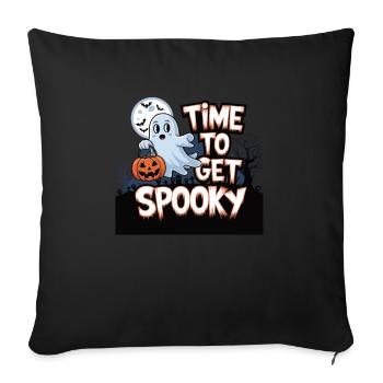 Doux Halloween Fantôme Halloween - Housse de coussin décorative 45 x 45 cm - noir - Devant