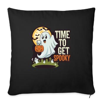 Cute Halloween Ghost Halloween - Sofa pillowcase 17,3'' x 17,3'' (45 x 45 cm) - black - Front