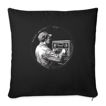Stolzer Amateurfunk-betreiber - Sofakissenbezug 45 x 45 cm - Schwarz - Vorne