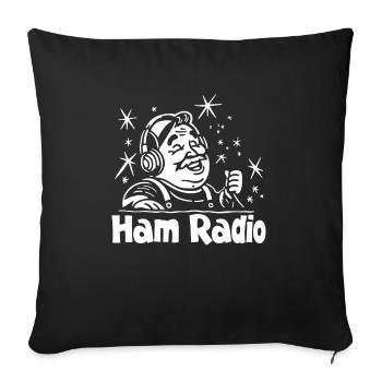 Stolzer Amateurfunk-betreiber - Sofakissenbezug 45 x 45 cm - Schwarz - Vorne