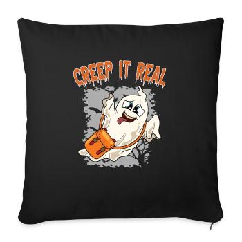 Cute Halloween Ghost Halloween - Sofa pillowcase 17,3'' x 17,3'' (45 x 45 cm) - black - Front
