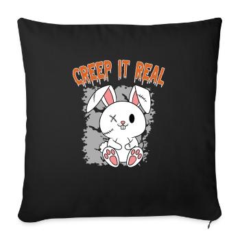 Cute Halloween Ghost Halloween - Sofa pillowcase 17,3'' x 17,3'' (45 x 45 cm) - black - Front