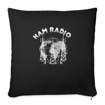 Stolzer Amateurfunk-betreiber - Sofakissenbezug 45 x 45 cm - Schwarz - Vorne
