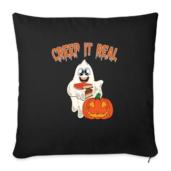 Cute Halloween Ghost Halloween - Sofa pillowcase 17,3'' x 17,3'' (45 x 45 cm) - black - Front