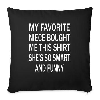 My Favorite Niece Bought Me This Funny Uncle - Sofa pillowcase 17,3'' x 17,3'' (45 x 45 cm) - black - Front