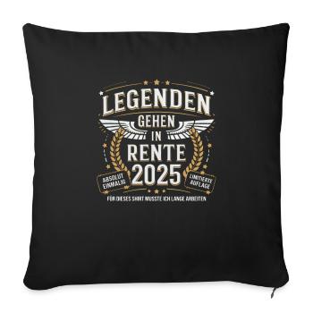 Legends to retire in 2025 - Sofa pillowcase 17,3'' x 17,3'' (45 x 45 cm) - black - Front