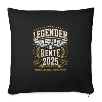 Legends to retire in 2025 - Sofa pillowcase 17,3'' x 17,3'' (45 x 45 cm) - black - Front