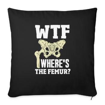 Leg Reconstruction Restoration - Sofa pillowcase 17,3'' x 17,3'' (45 x 45 cm) - black - Front