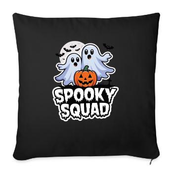 Halloween Spooky Squad Geist mit Mütze - Sofakissenbezug 45 x 45 cm - Schwarz - Vorne