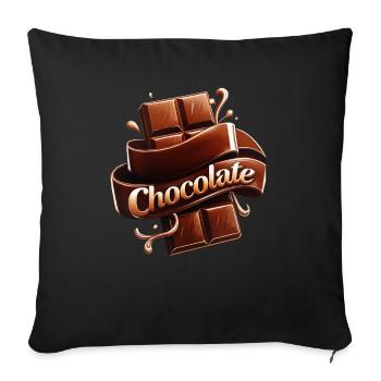 CHOCOLATE - Sofakissenbezug 45 x 45 cm - Schwarz - Vorne