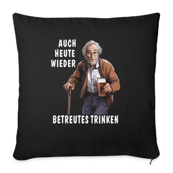 LA CONSOMMATION SUPERVISÉE D’ALCOOL À NOUVEAU AUJOURD’HUI - Housse de coussin décorative 45 x 45 cm - noir - Devant